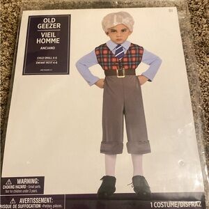 Old Geezer Kids Costume - Blue, Red, Gray